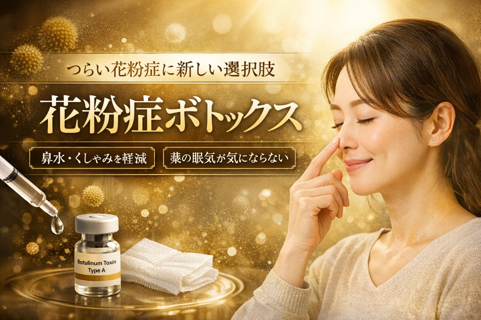 花粉症ボトックスは本当に効く？抗ヒスタミン薬との作用機序の違いを徹底解説